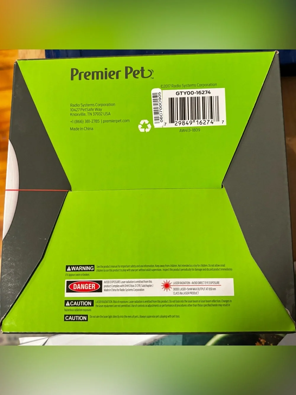 Premier Pet White Automatic Laser Cat Toy with Red Laser